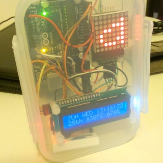 Clock With Thermometer Using Arduino, I2c 16x2 Lcd, DS1307 RTC and ...