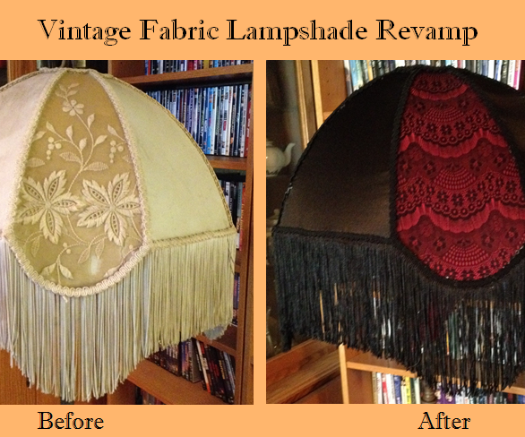 Vintage Fabric Lamp Shade Revamp 5 Steps With Pictures Instructables Vintage Fabric Lamp Shade Revamp 5, Vintage Lamp Shades With Tassels