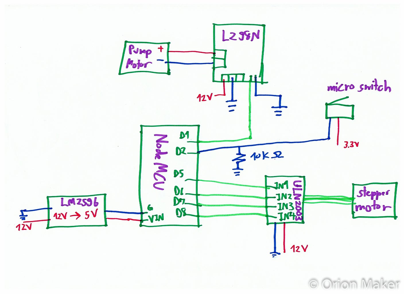 IoT Automatic Plant Watering System : 23 Steps (with Pictures ... Circuit Diagram