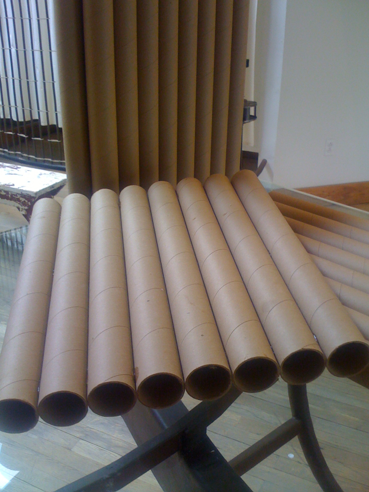 Reclaimed Cardboard Tube DIY Chandelier 6 Steps (with Pictures