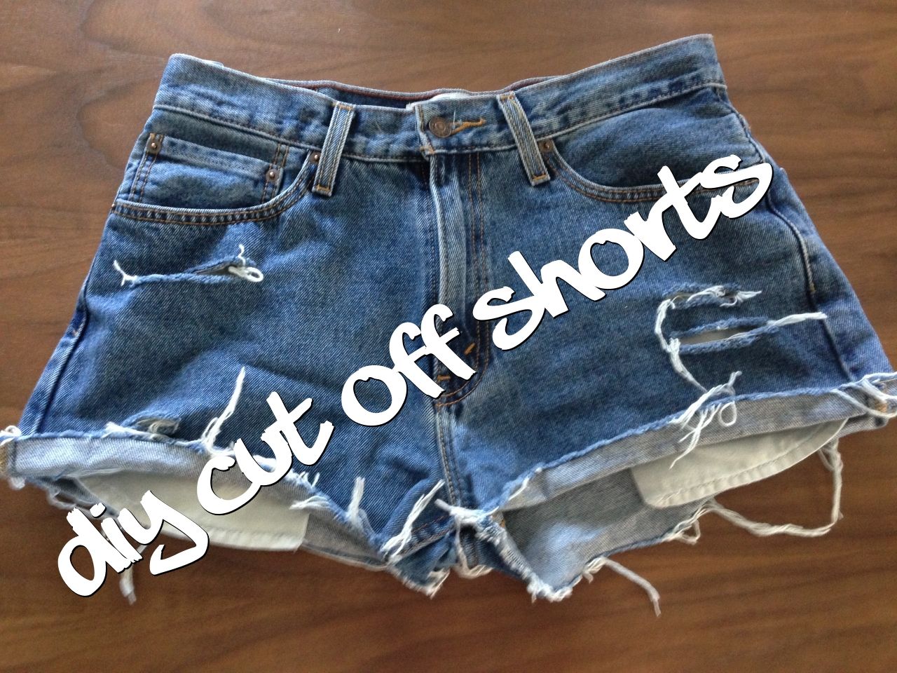 DIY Cutoff Denim Jean Shorts Tutorial 