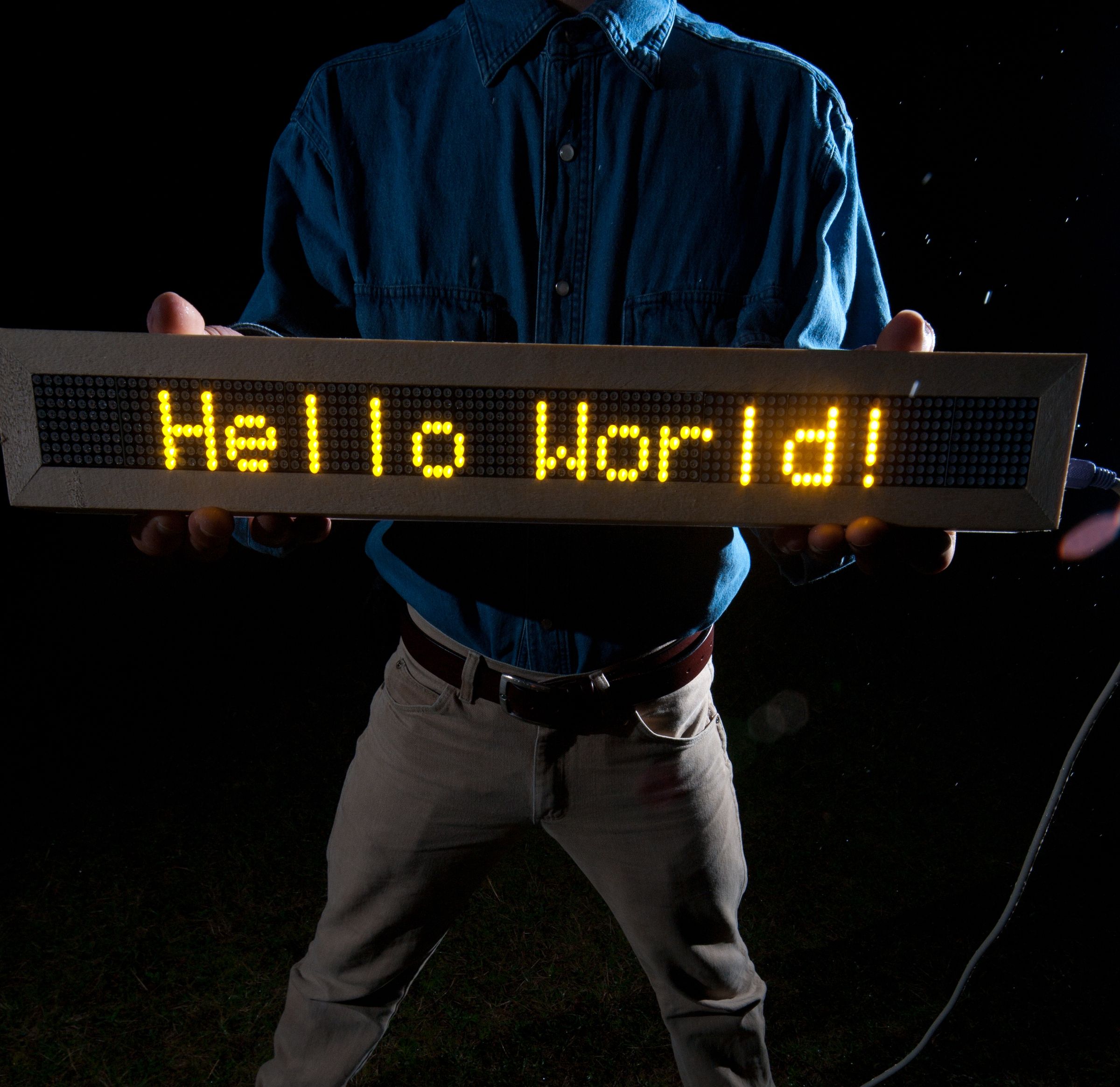 PS/2/You: Go-anywhere, LED Digital Message Board