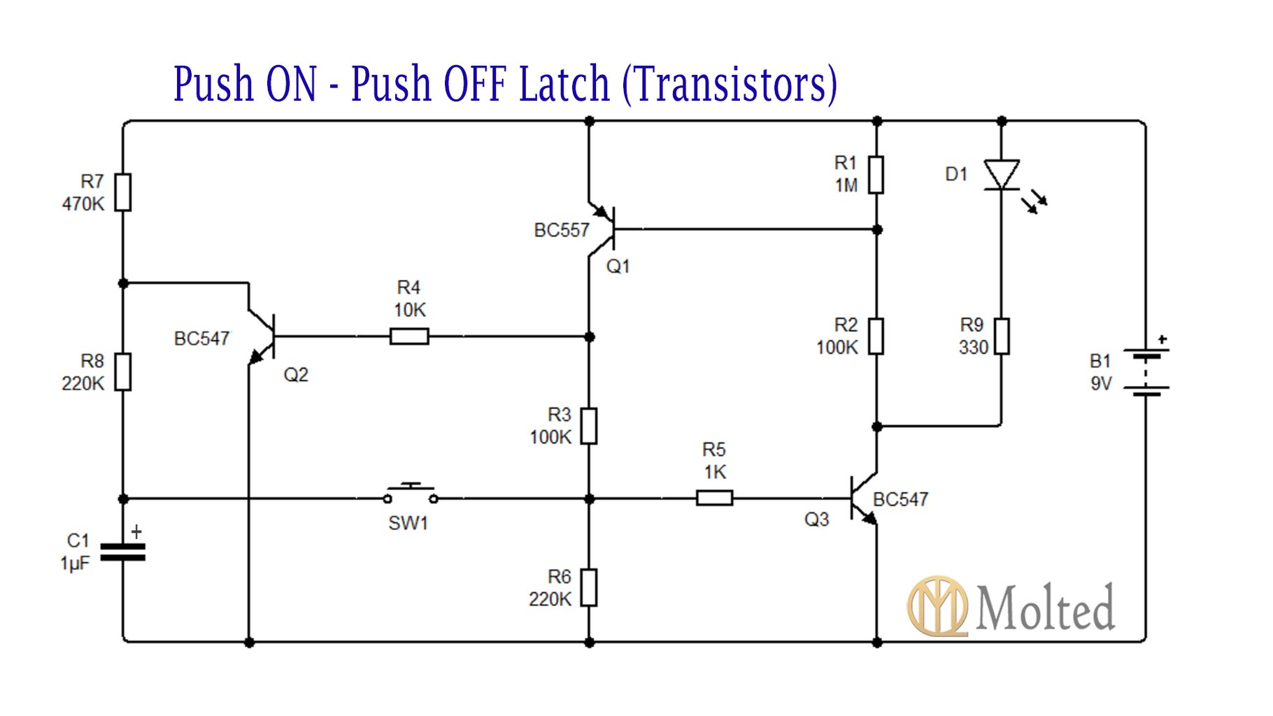 Three Push ON – Push OFF Latching Circuits : 3 Steps - Instructables