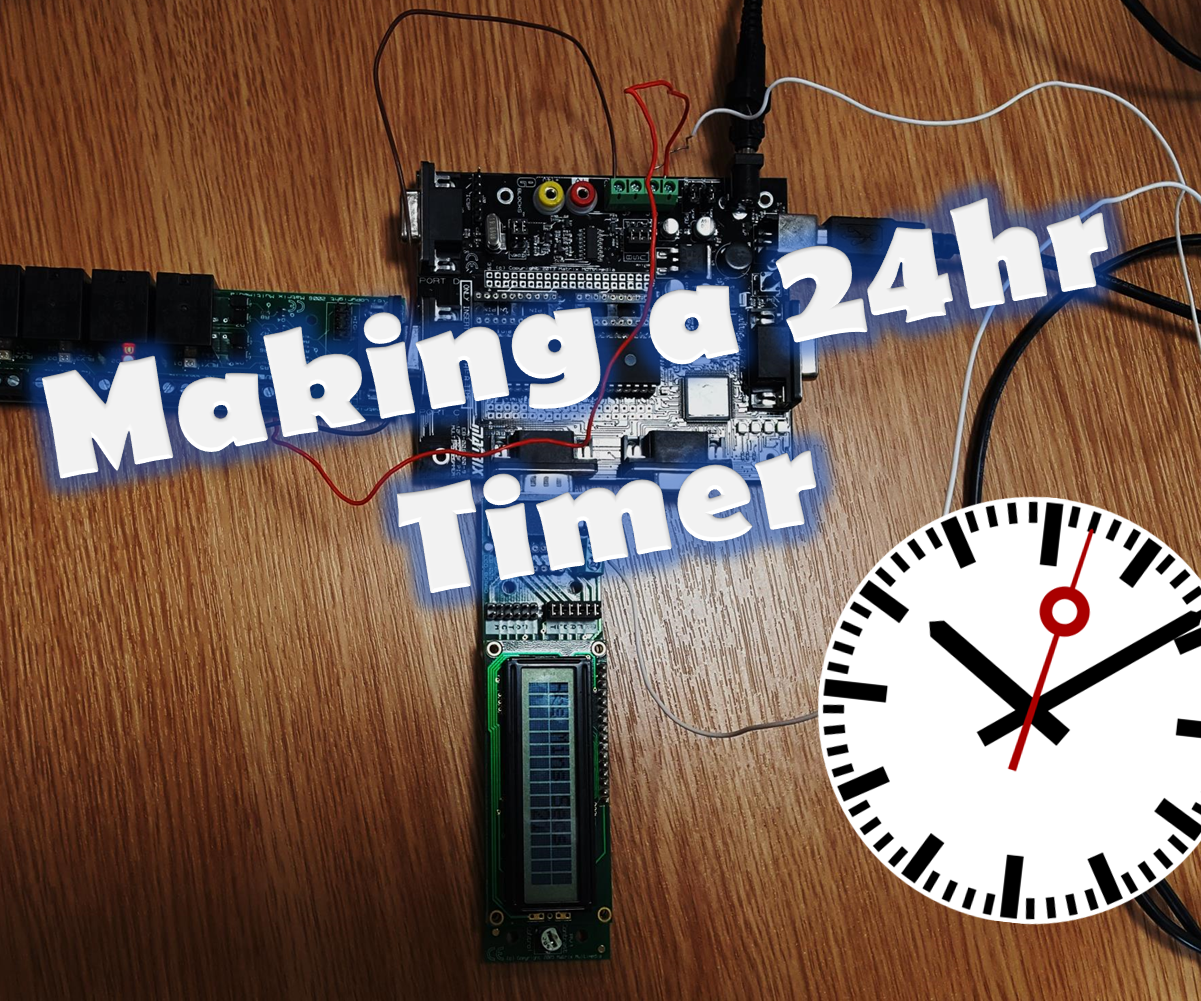 24hr timer: coding for and applying to a circuit DIY Project DIY Project Image