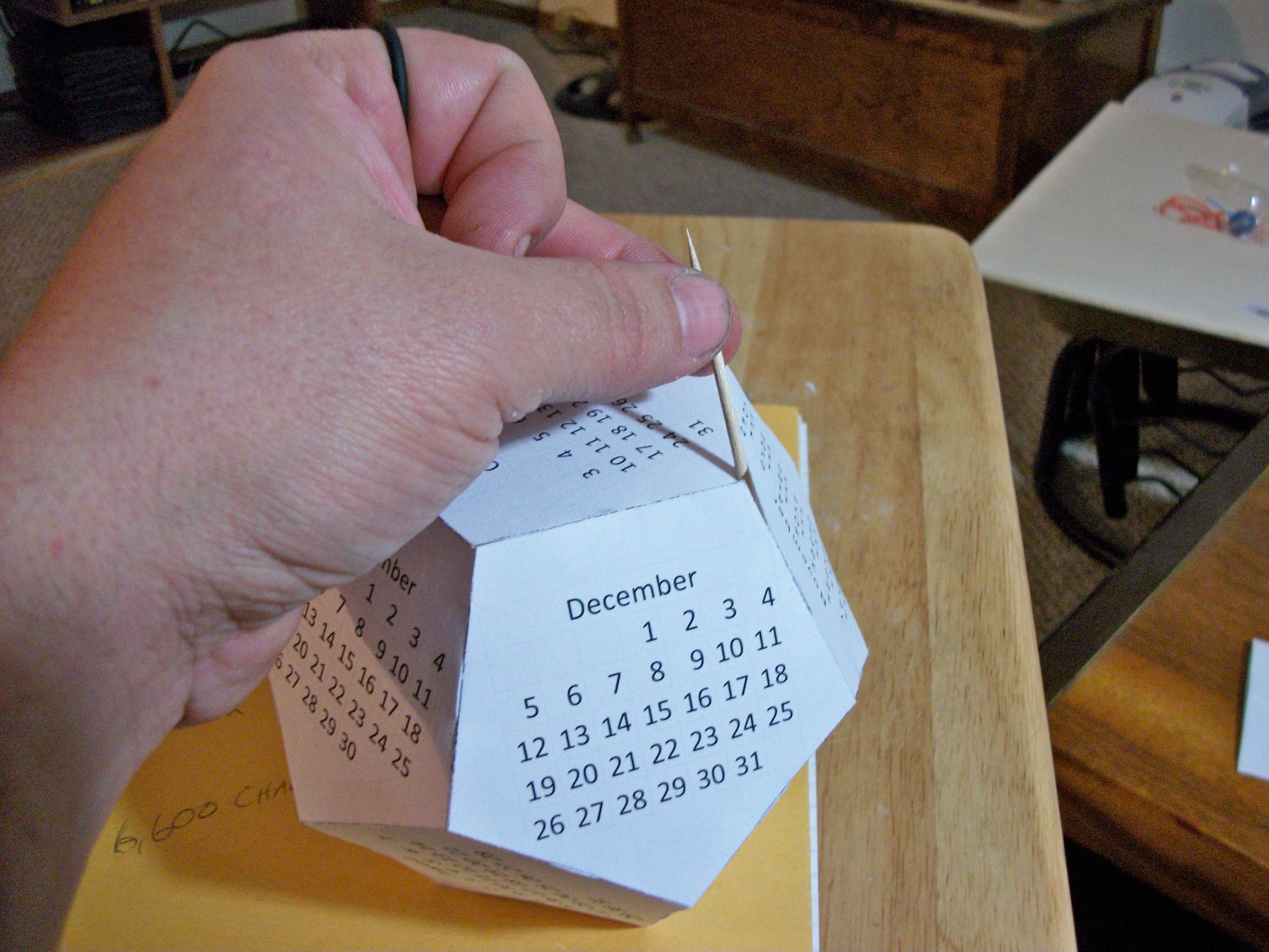 Dodecahedron Calendar 9 Steps Instructables