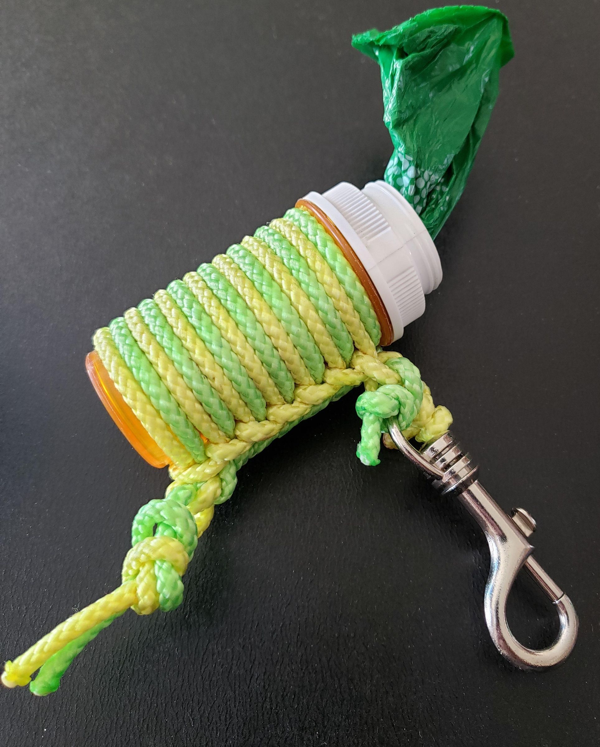 Easy Paracord and Med Bottle Dog Poop Bag Holder (with Pictures