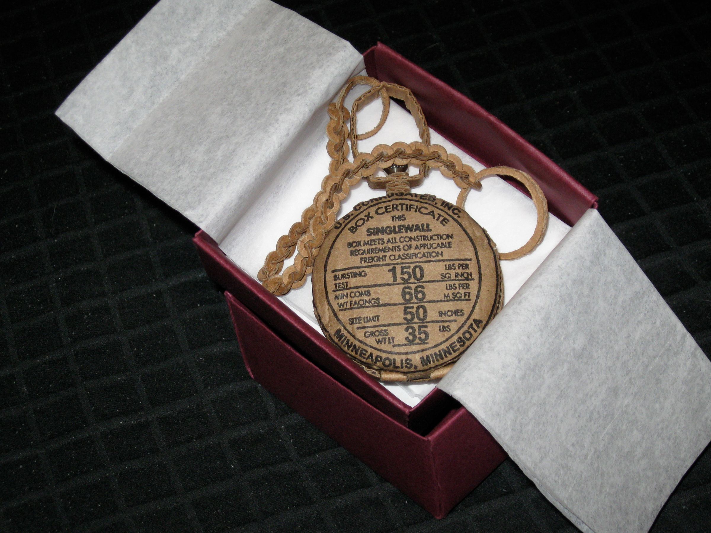 Cardboard Pocketwatch
