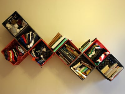 Milk Crate Wall Storage With Pictures Instructables - Milk Crate Wall Shelves Milk Crate Wall Storage With Pictures Instructables - Milk Crate Wall Shelves