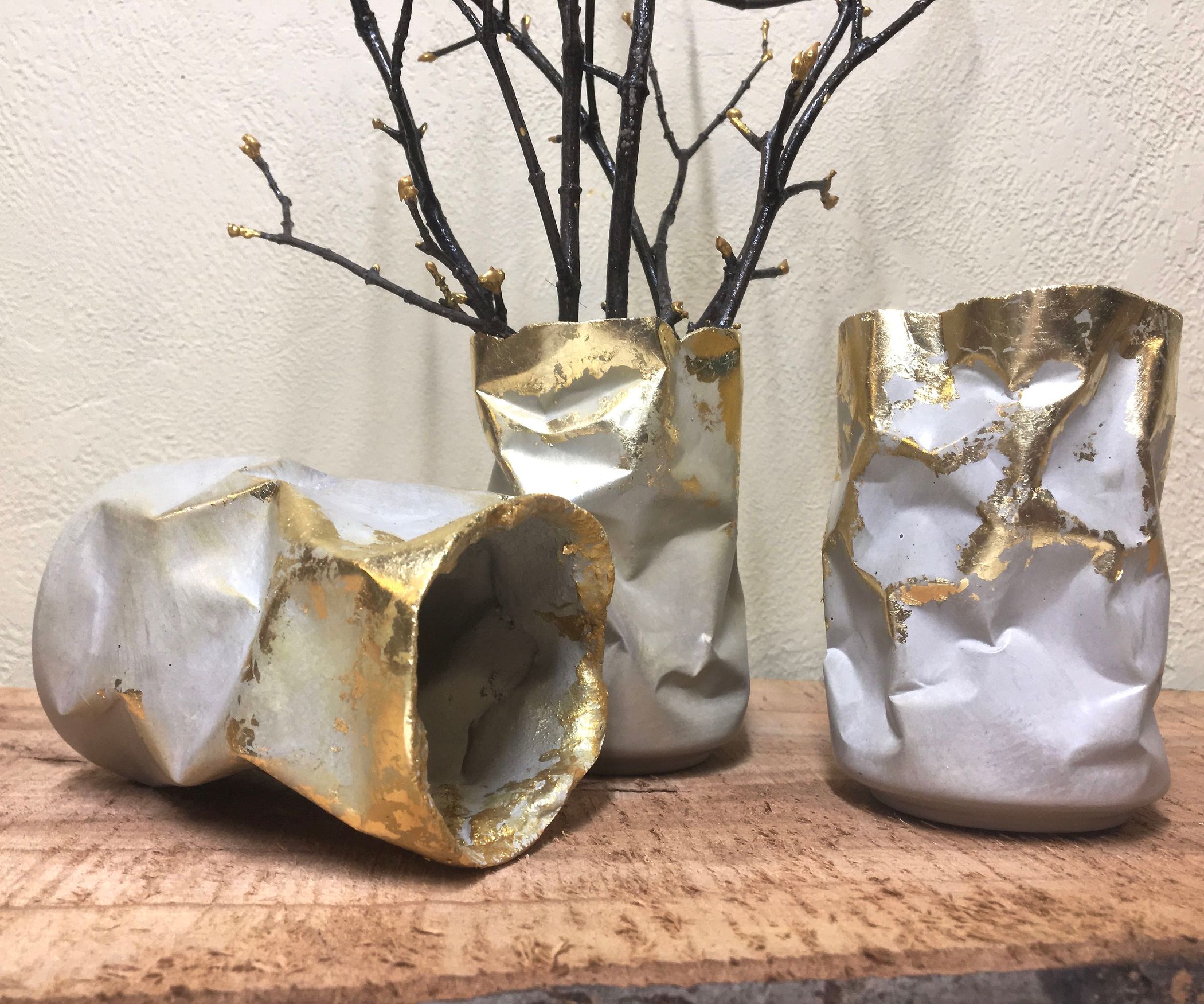Crumpled Concrete Vases 10 Steps (with Pictures) Instructables