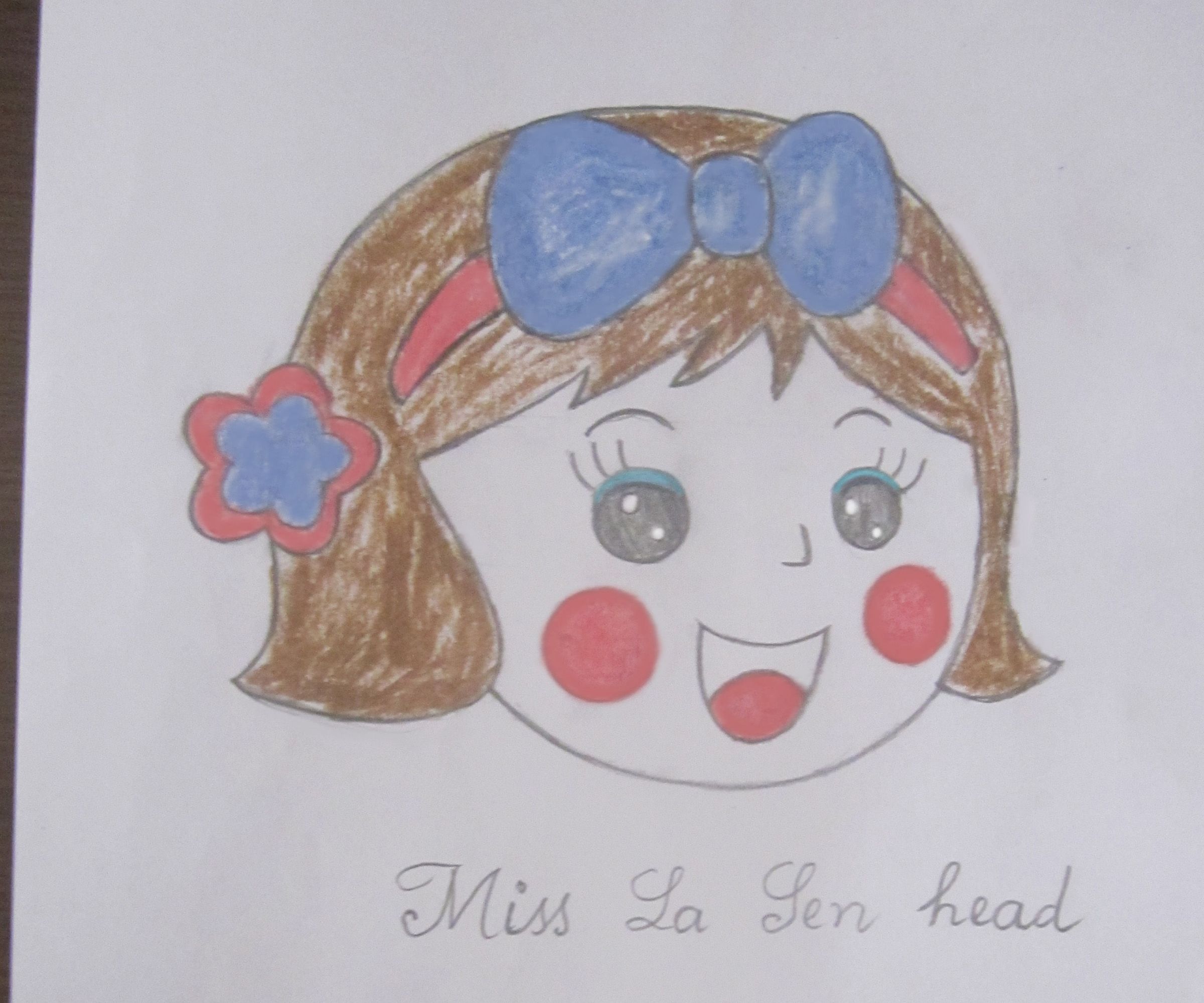 DIY guide for Draw Miss La Sen Head with step-by-step instructions