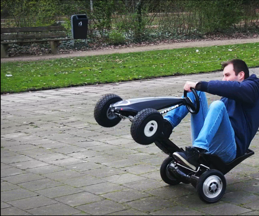 hoverboard converted into go kart