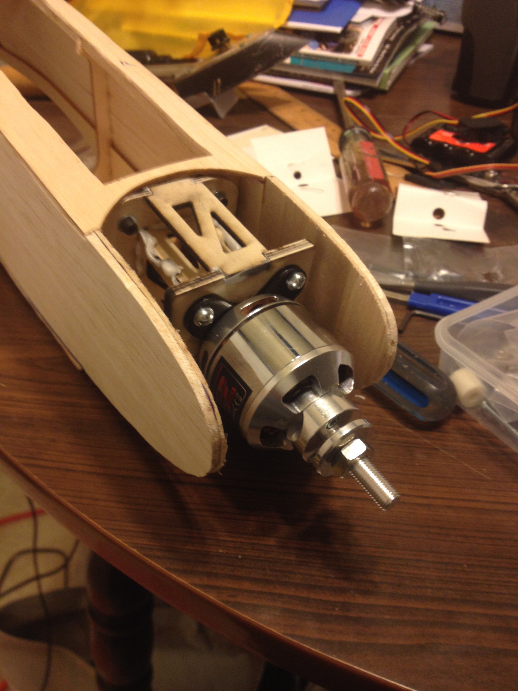 Motor Mount Box for Radio Control Airplane. I Made It at 9