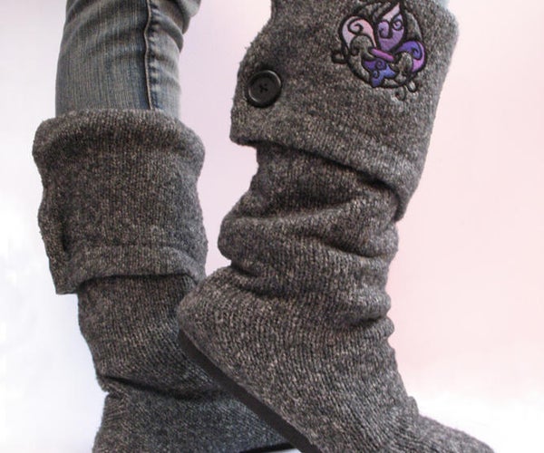 Upcycled Sweater Boots