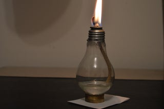 How To Make A Light Bulb Oil Lamp Instructables