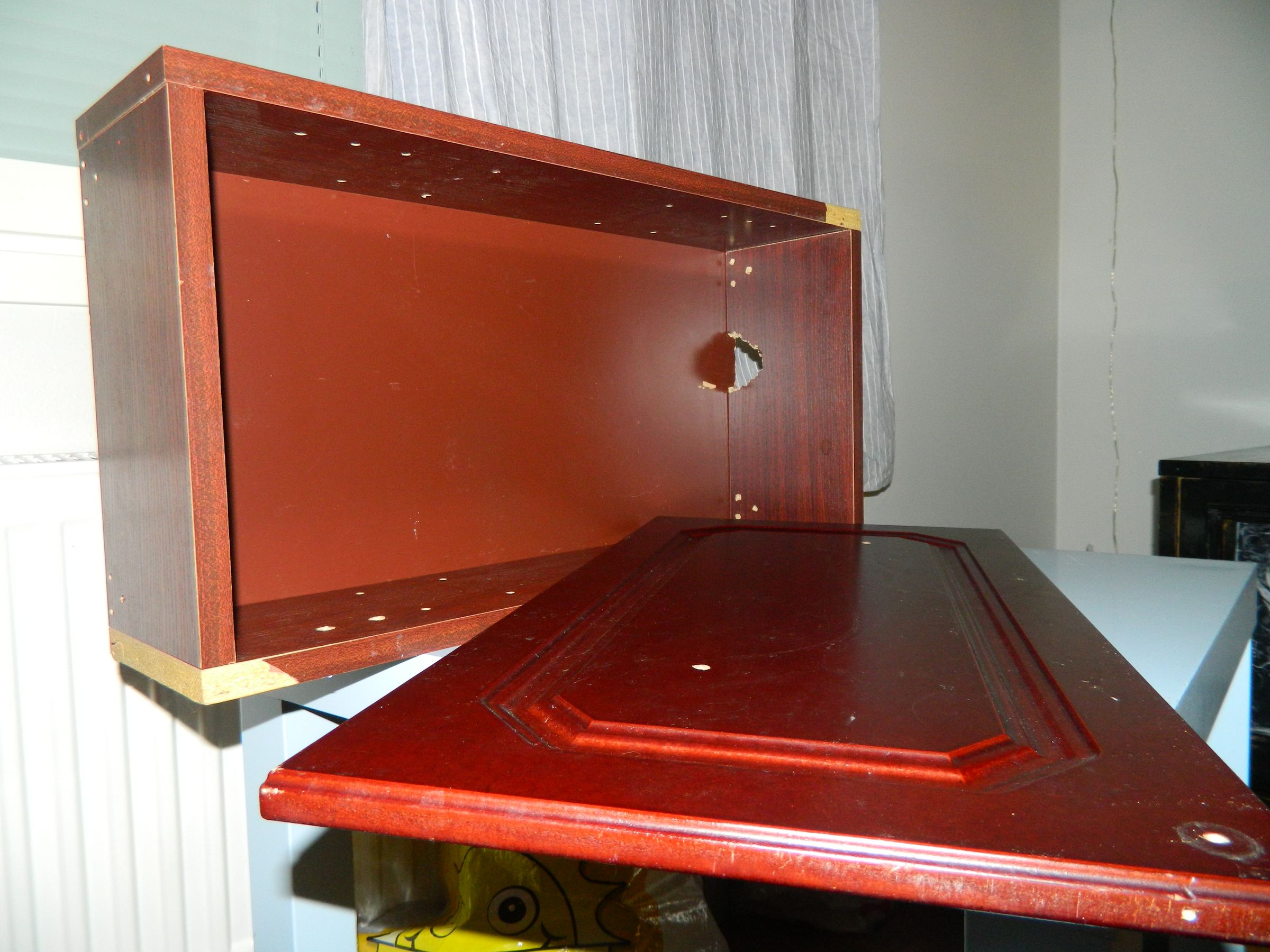 DIY "Hidden" Video Projector Folding Shelf, Carbon Fiber Look 8 Steps (with Pictures
