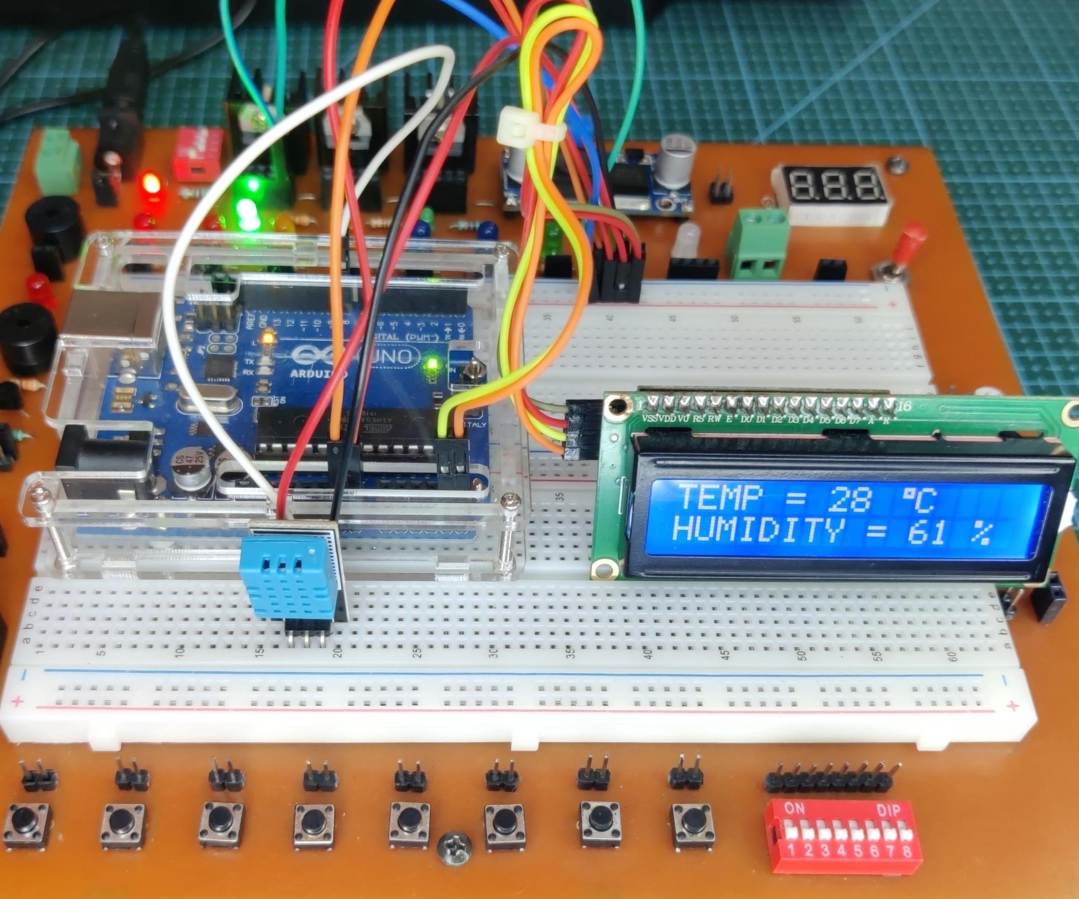 Arduino Weather Station Using DHT11 Temperature & Humidity Sensor and ...