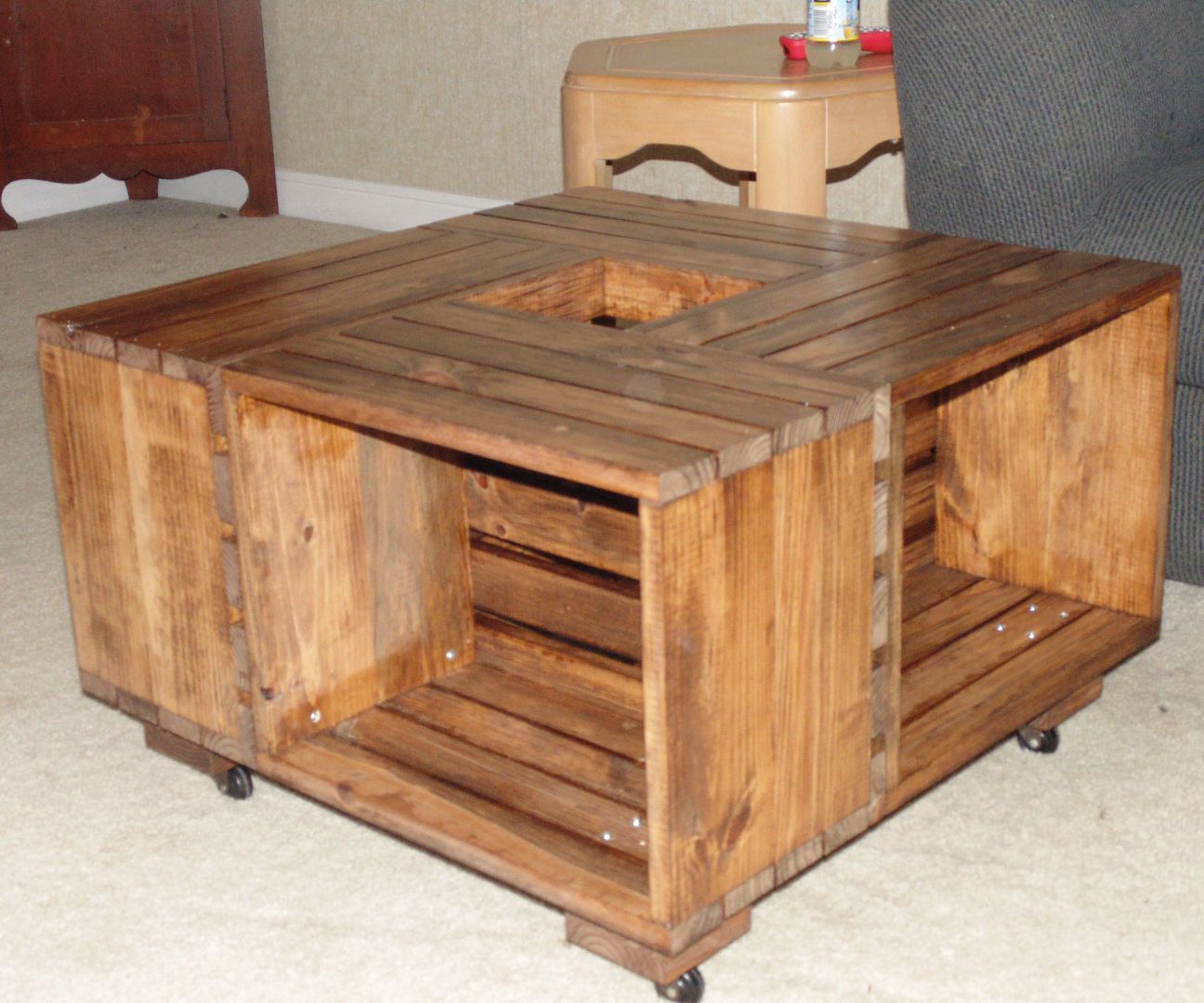 DIY Crate Coffee Table Instructables