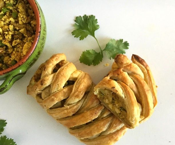 Indian Spiced Tofu Puff Pastry Braid 12 Steps (with Pictures