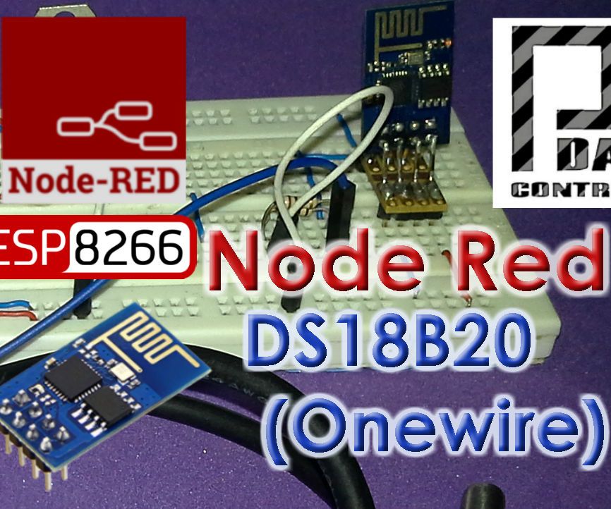 ESP8266 DS18B20 Temperature  Node-RED MQTT 