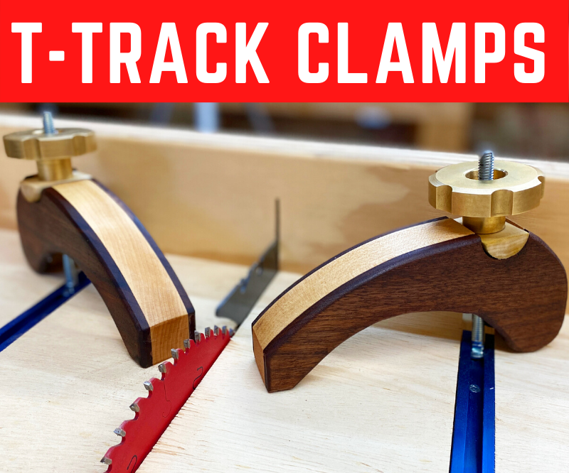 ZokMok T-Track Hold Down Clamps Set – 4pcs Clamp Bars, 5" Bolts, Knobs – For Woodworking Tables, CNC