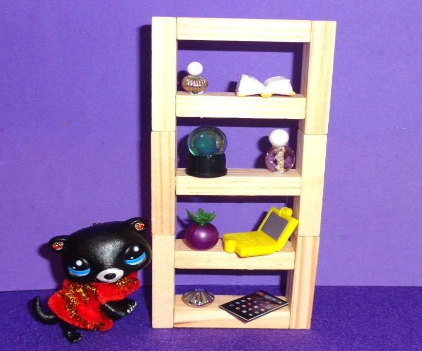 how to make a doll shelf, perfumes, potted plants and crystal ball DIY Project DIY Project Image