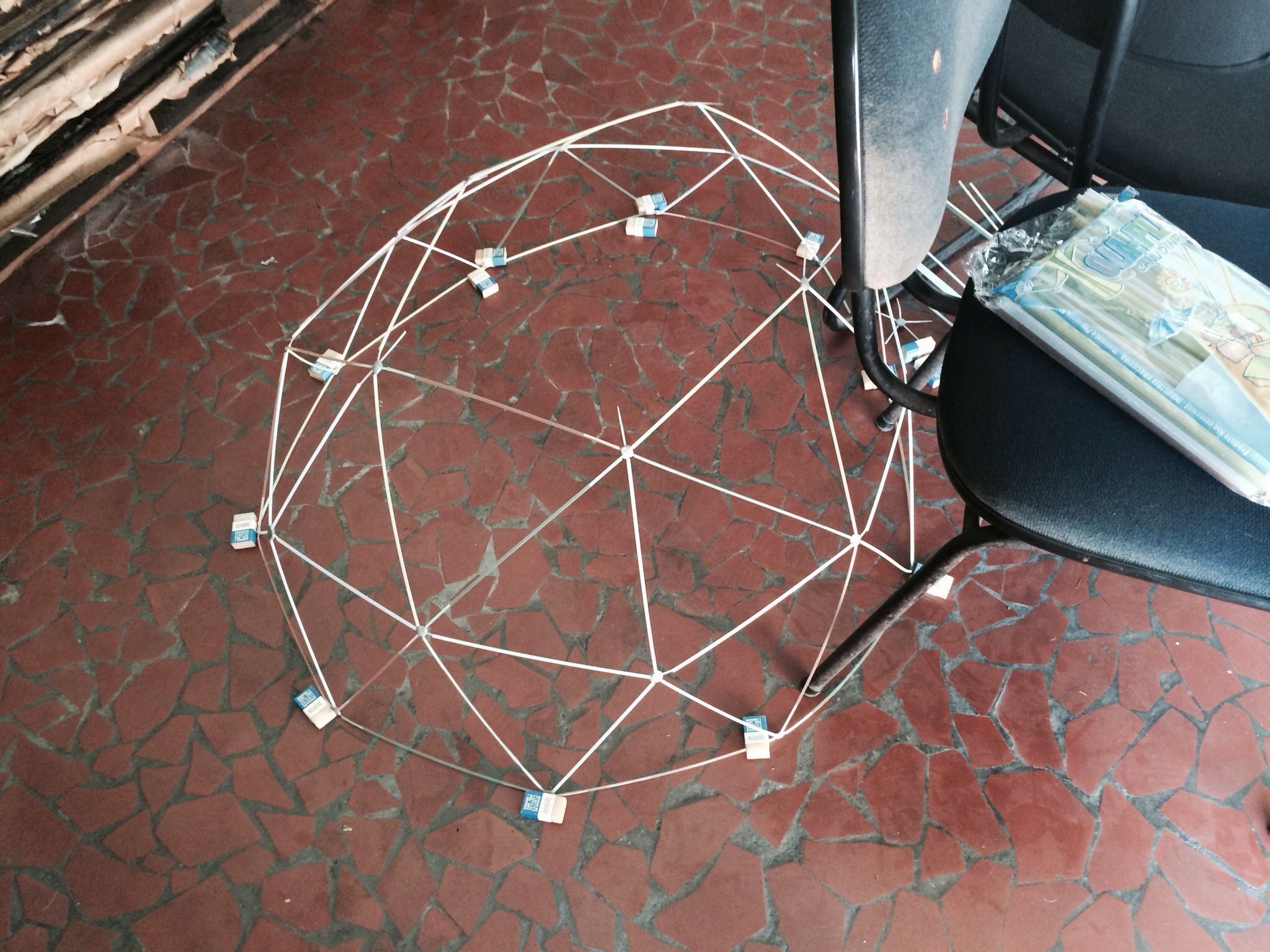 Geodesic Dome With Straws 9 Steps Instructables