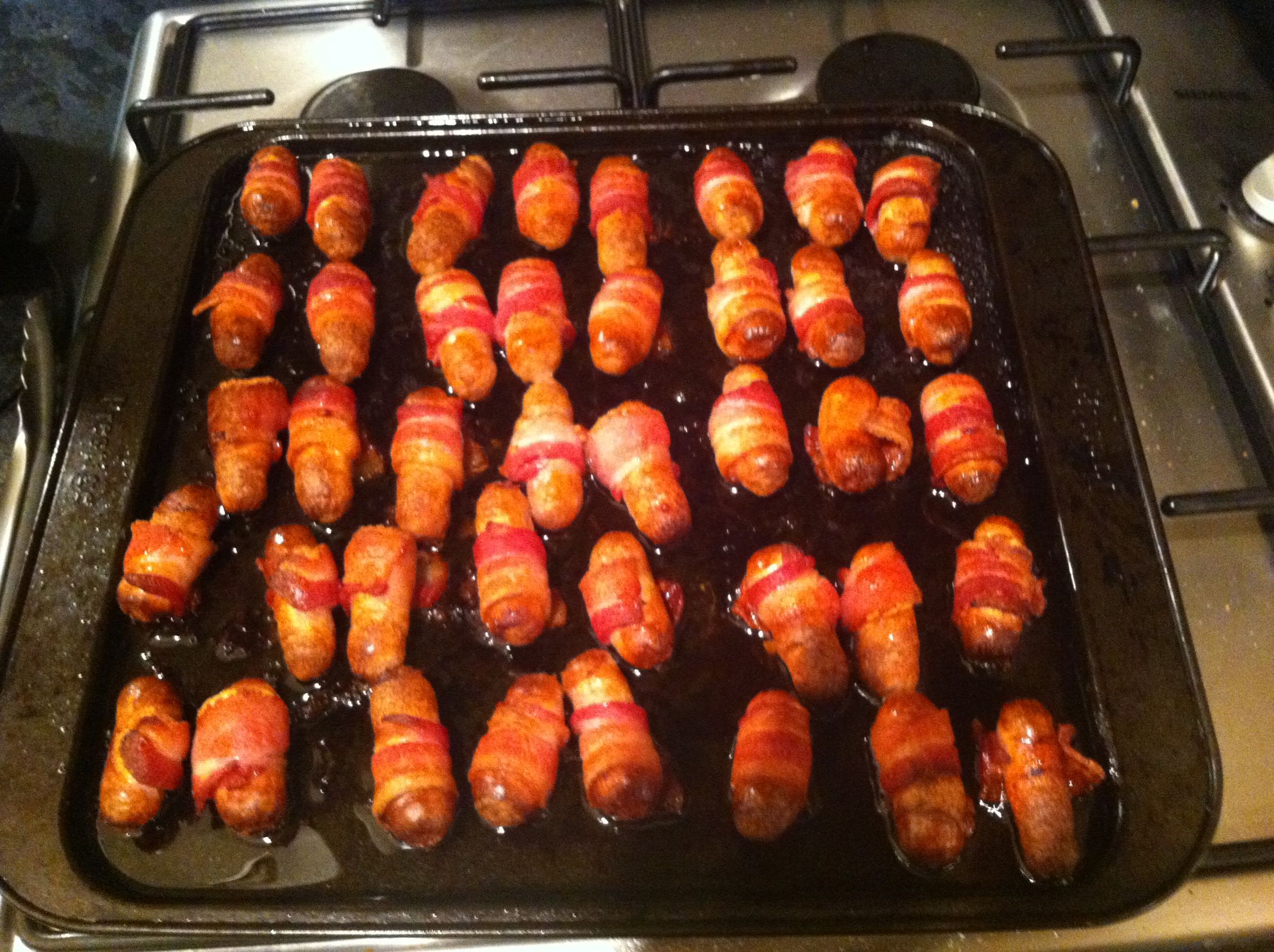 Bacon Wrapped Sausages (Pigs in Blankets) 3 Steps Instructables