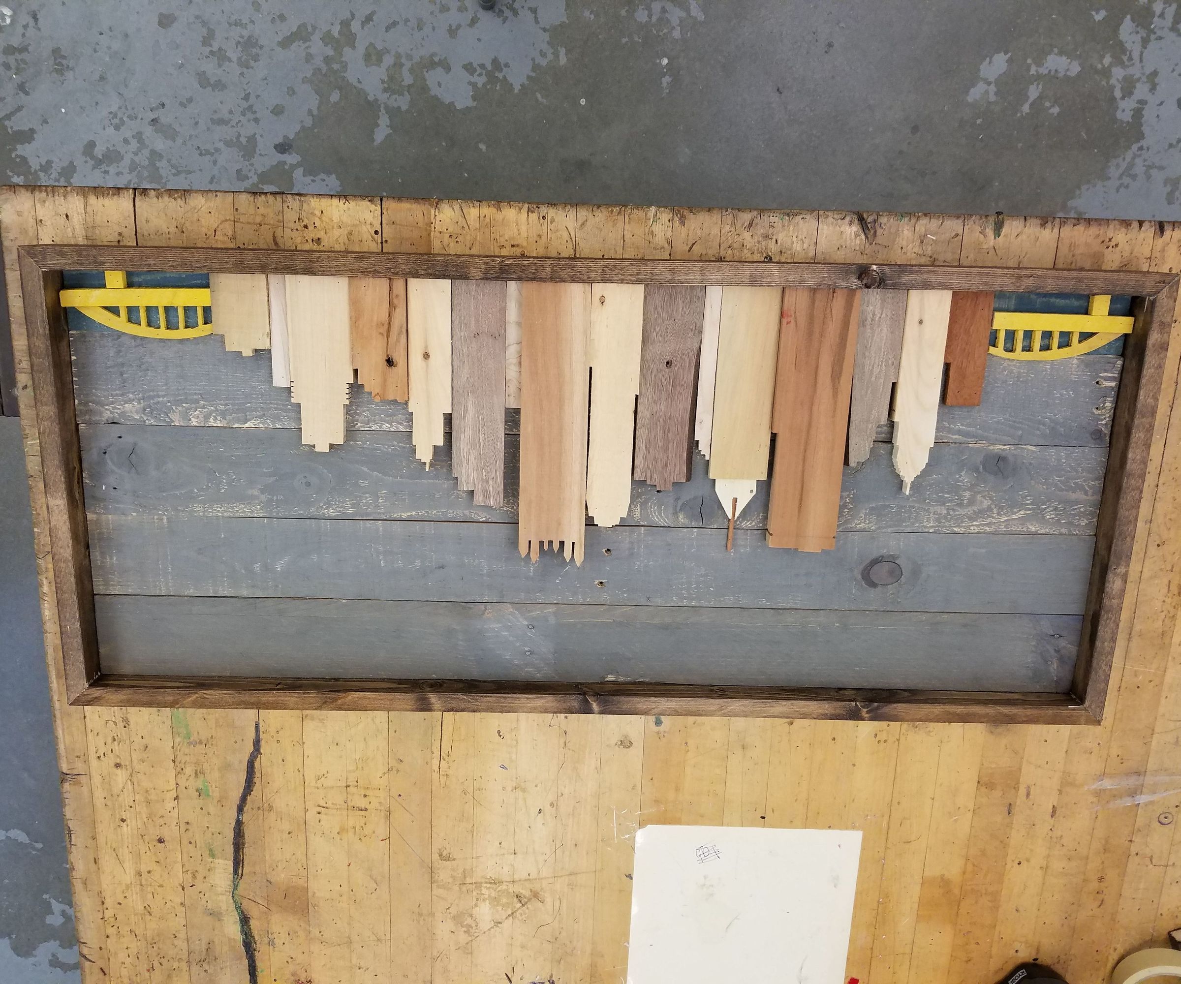 Reclaimed Wood Pittsburgh Skyline