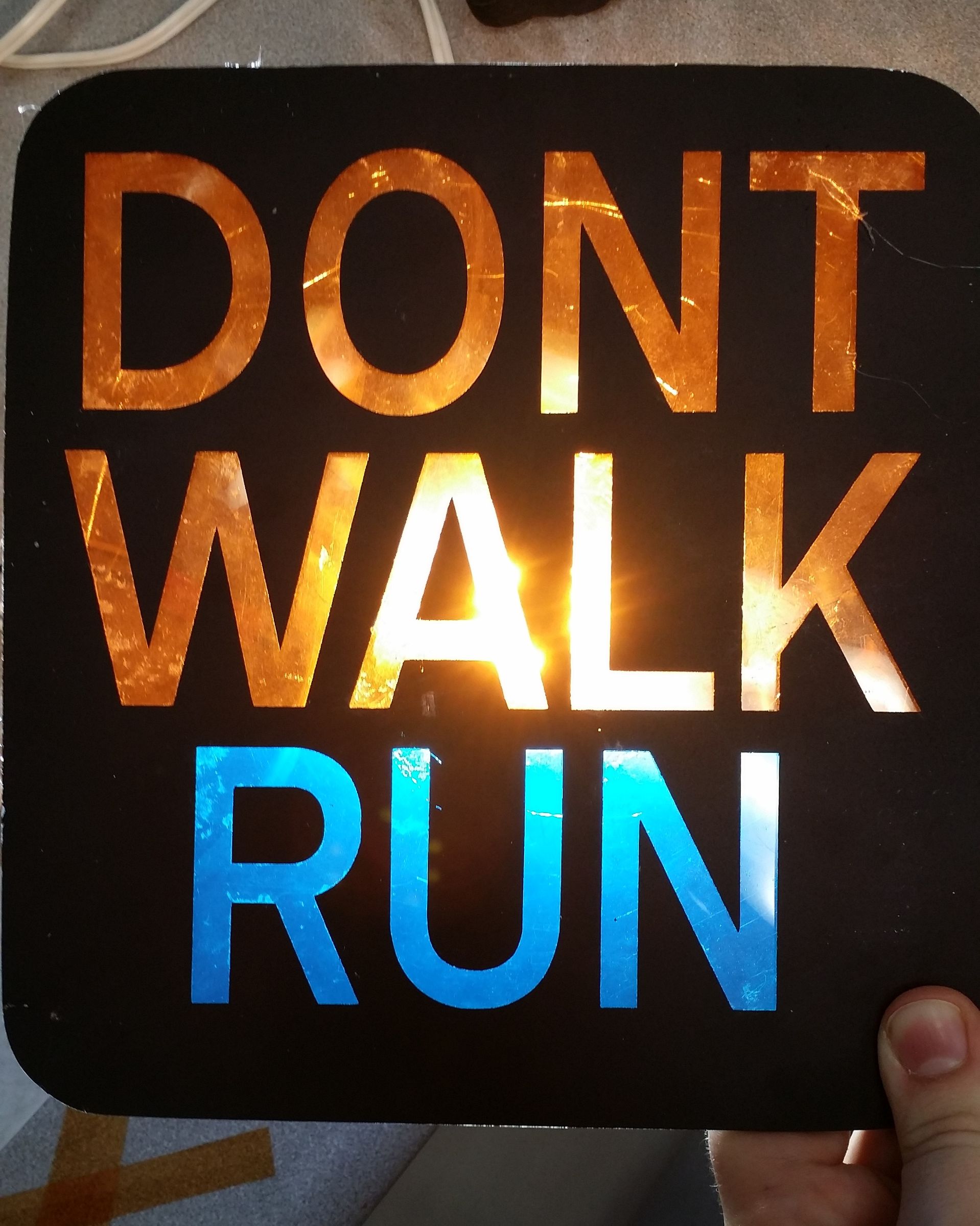 DONT WALK RUN Traffic Signal Sign : 11 Steps (with Pictures ...