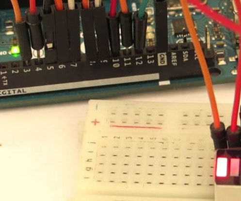 DIY guide for Knight Rider Pattern With 10 LED Bar Graph Display with step-by-step instructions