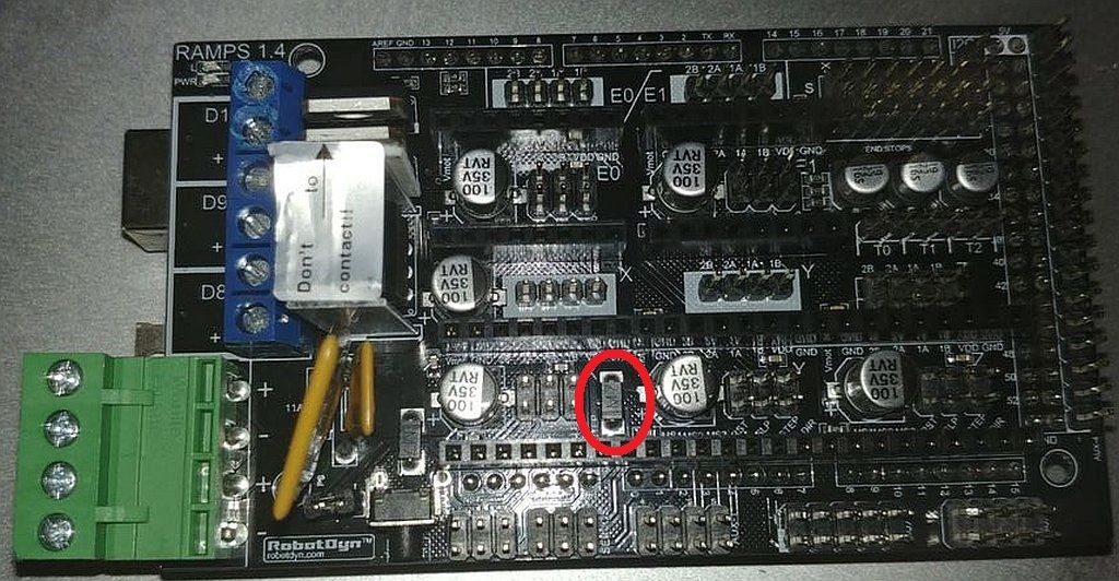 Where is the d1 diode in ramps 1.4? Instructables
