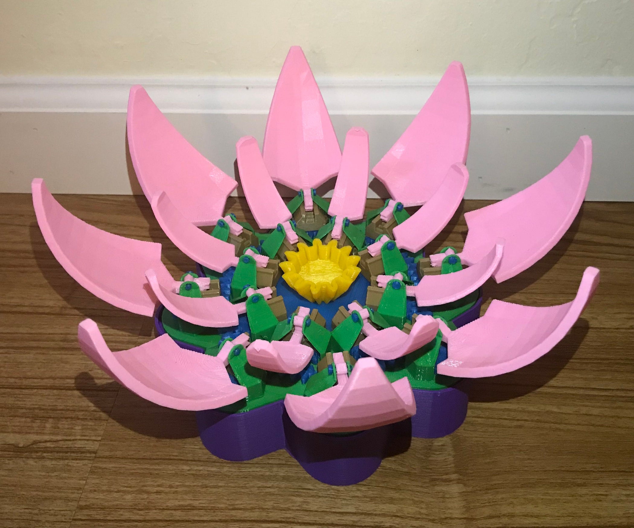 Blooming Lotus Automata 9 Steps Instructables