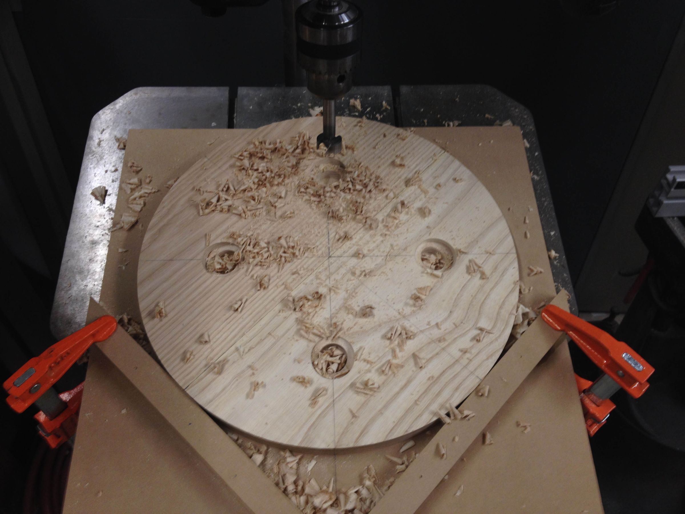 Easy Angled Mortises on the Drill Press (Attaching Round Legs at an