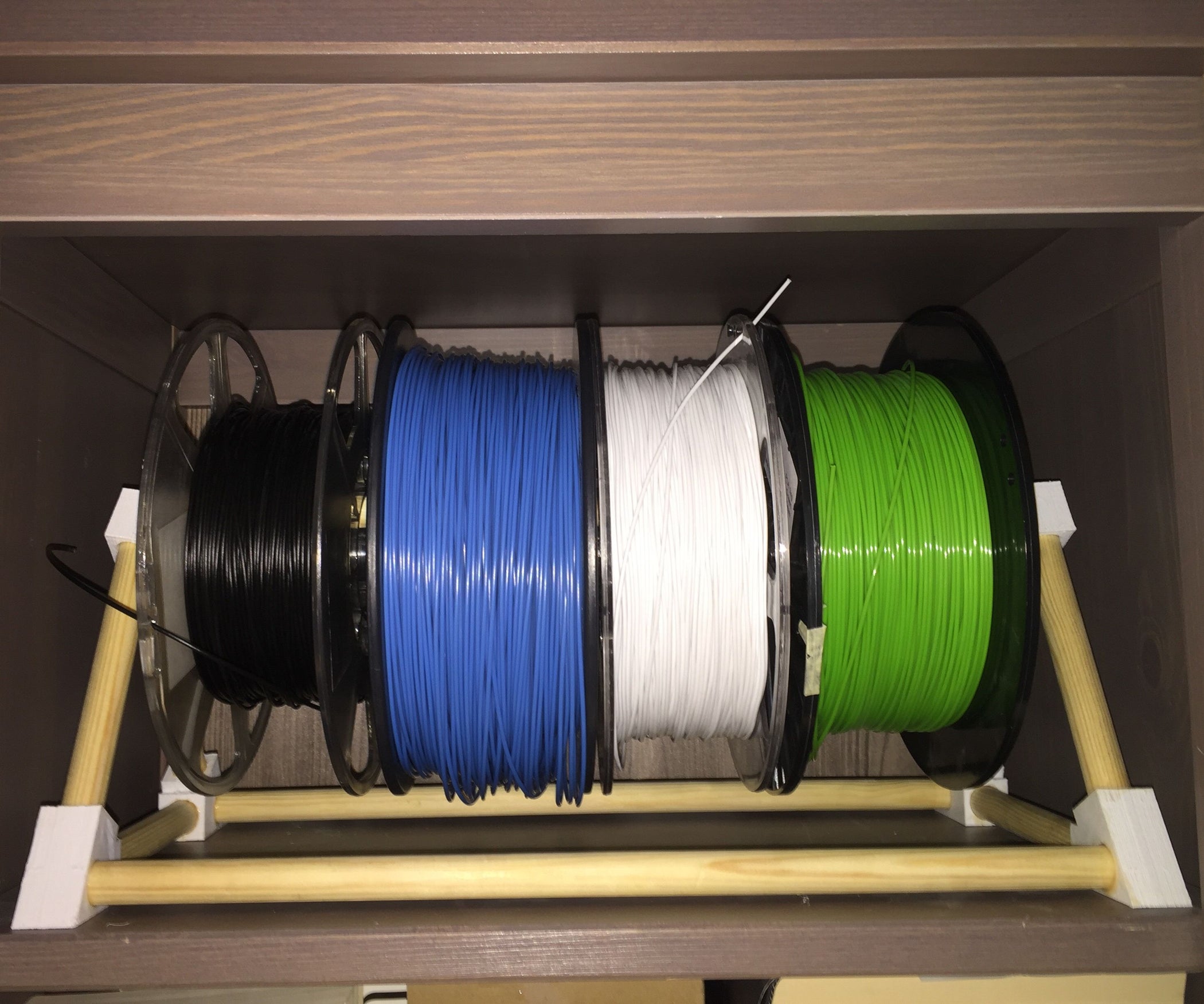 Filament Spool Rack 6 Steps with Pictures Instructables laser-cut-filament-spool-rack