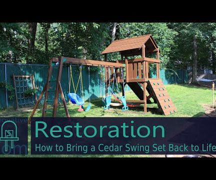 DIY guide for Restoration: How to Bring a Cedar Swing Set Back to Life with step-by-step instructions