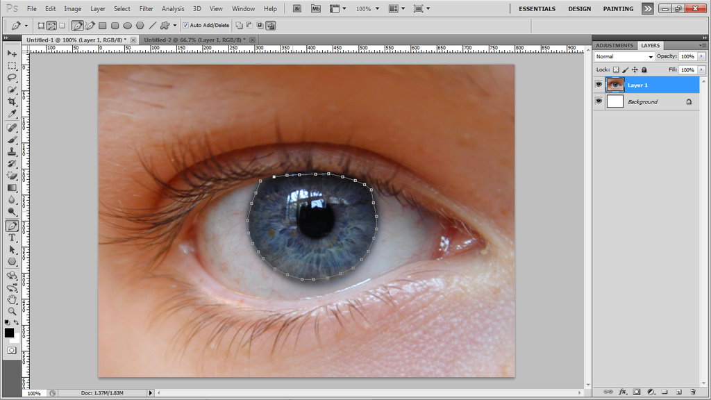 how to change an eye color in photoshop