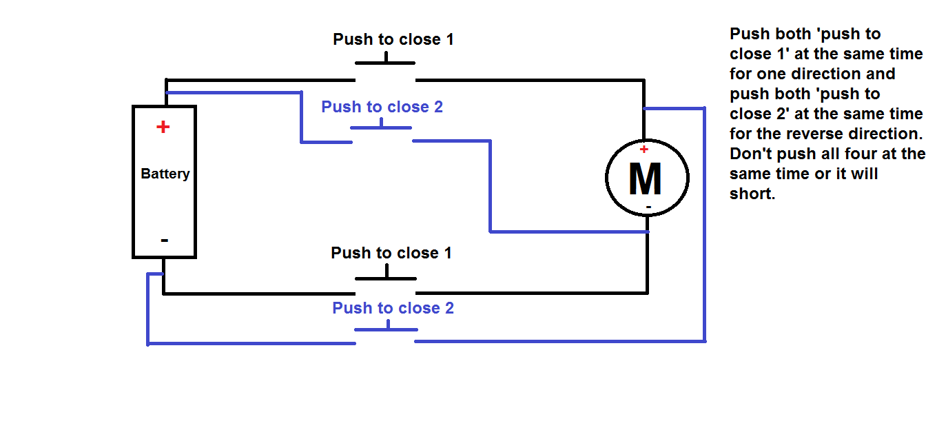 How to Reverse a DC Motor Using Buttons. - Instructables