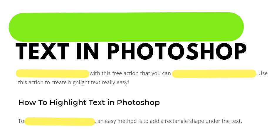 how to highlight text in photoshop 6