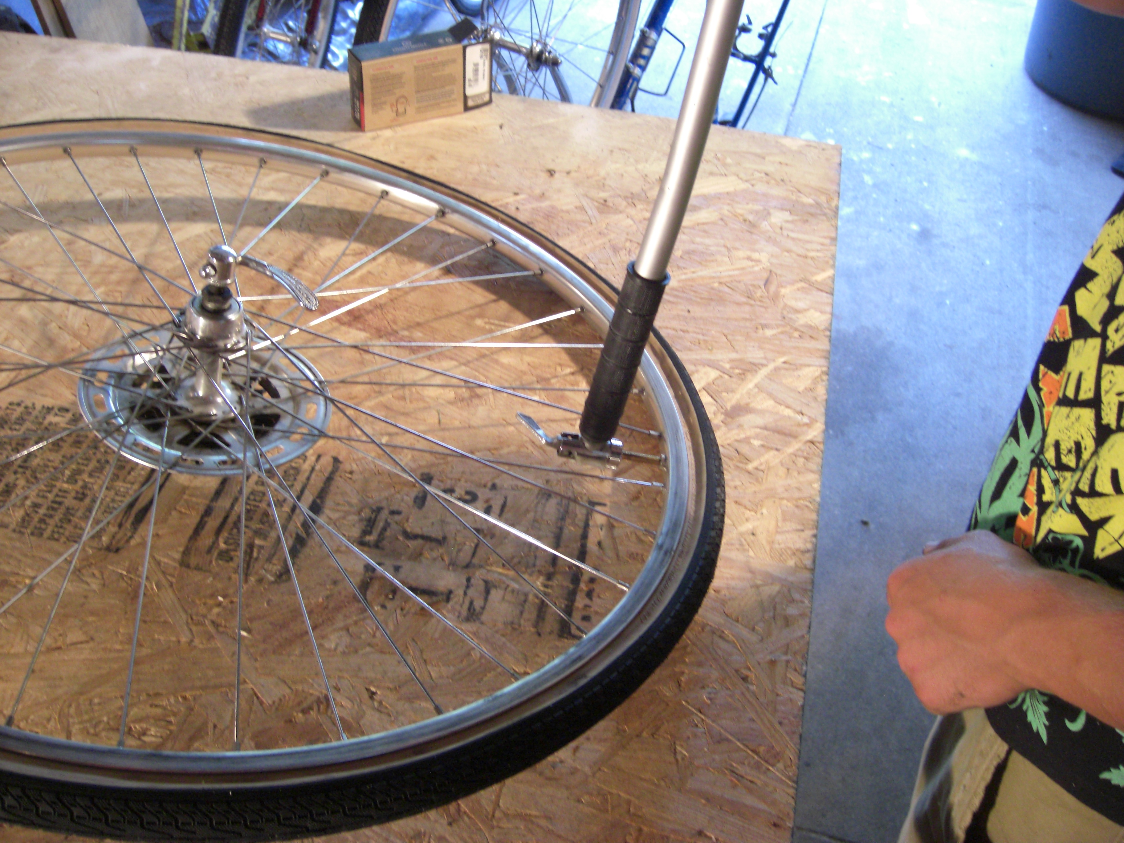 changing tube on rear bike tire