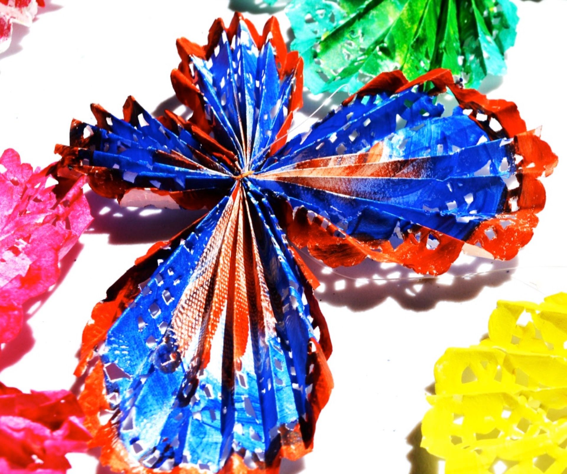 beautiful paper doily butterfly mobile DIY Project DIY Project Image