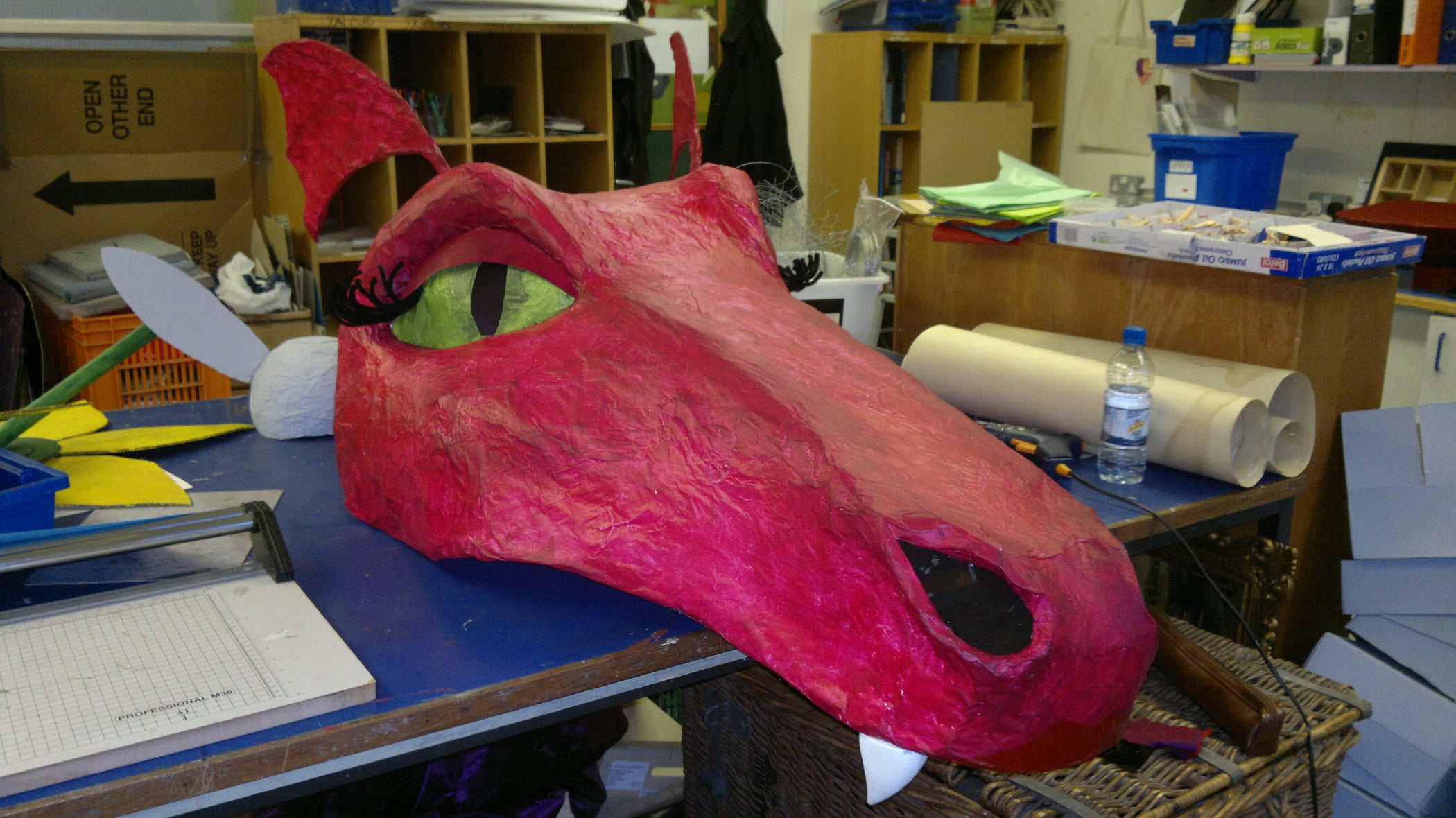 Dragon Head Puppet for Shrek the Musical 9 Steps (with Pictures