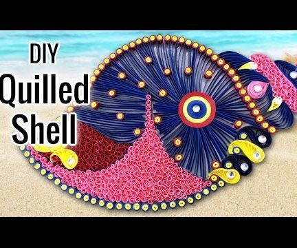 diy home decoration: how to make quilled shell wall decor DIY Project DIY Project Image
