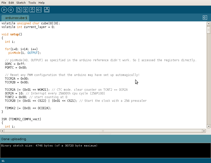 Run the Cube on an Arduino