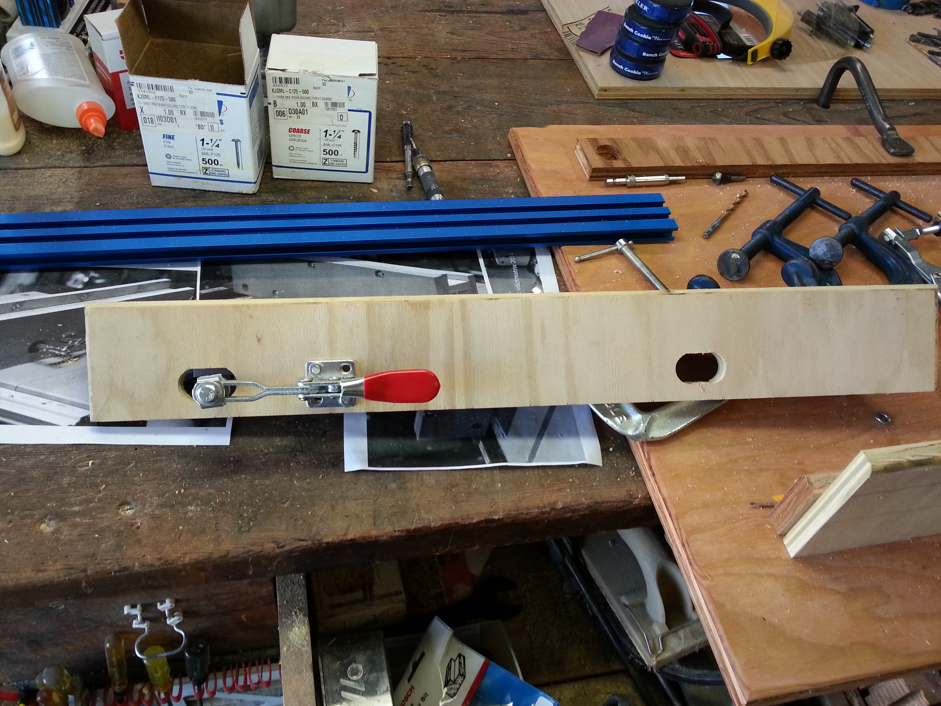 Auxiliary Aluminum Ttrack Fence for Your Table Saw for Under 50 12