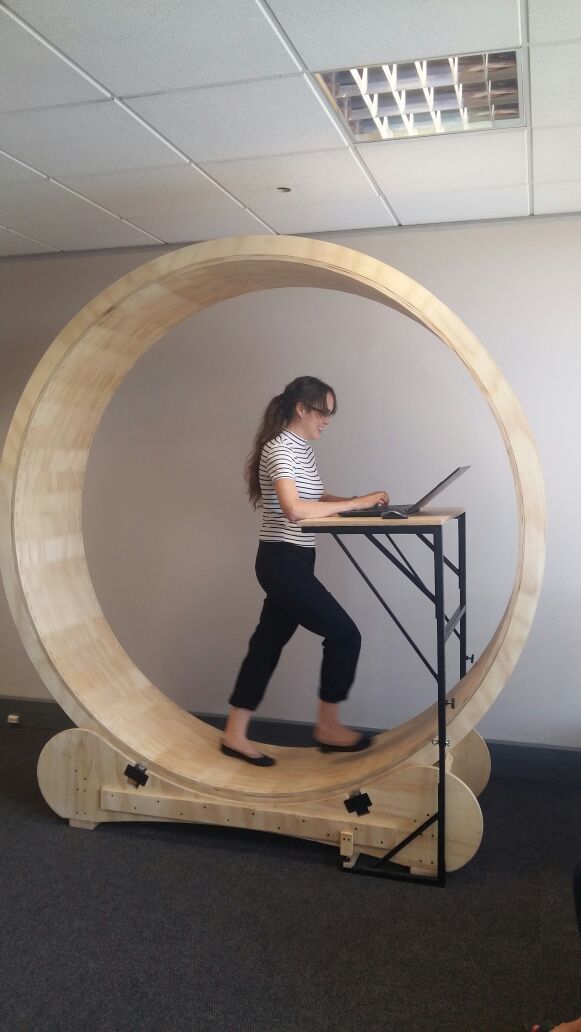 Hamster Wheel Standing Desk