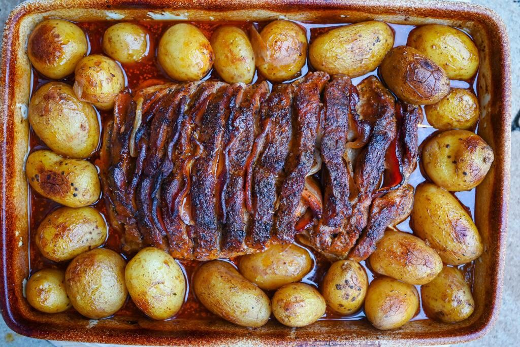 Baked Pork Collar (Neck) With Potatoes