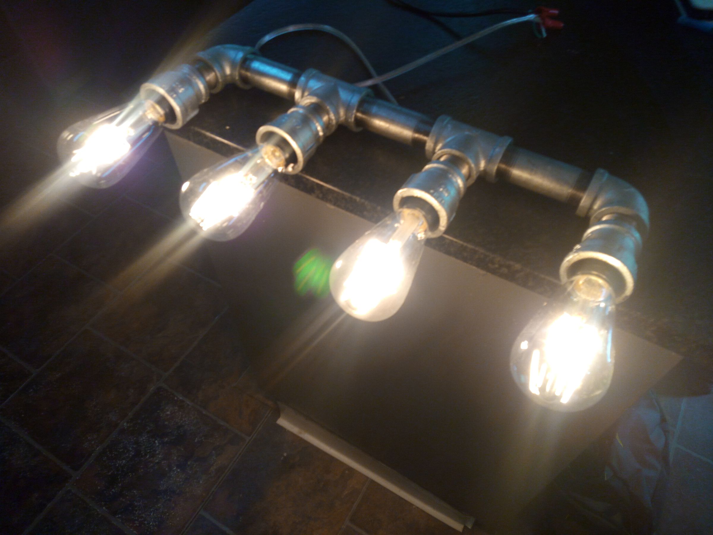 Steampunk Industrial Light Fixture LED : 9 Steps (with Pictures ...