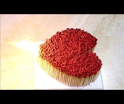 1200 matches chain heart reaction DIY Project DIY Project Image
