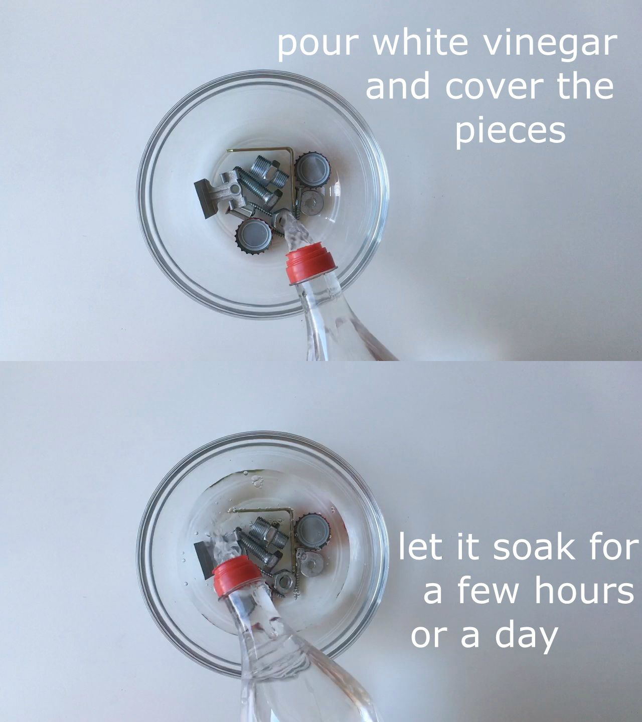 How to Rusty Metal Pieces Using Vinegar, Hydrogen Peroxide and Salt 3