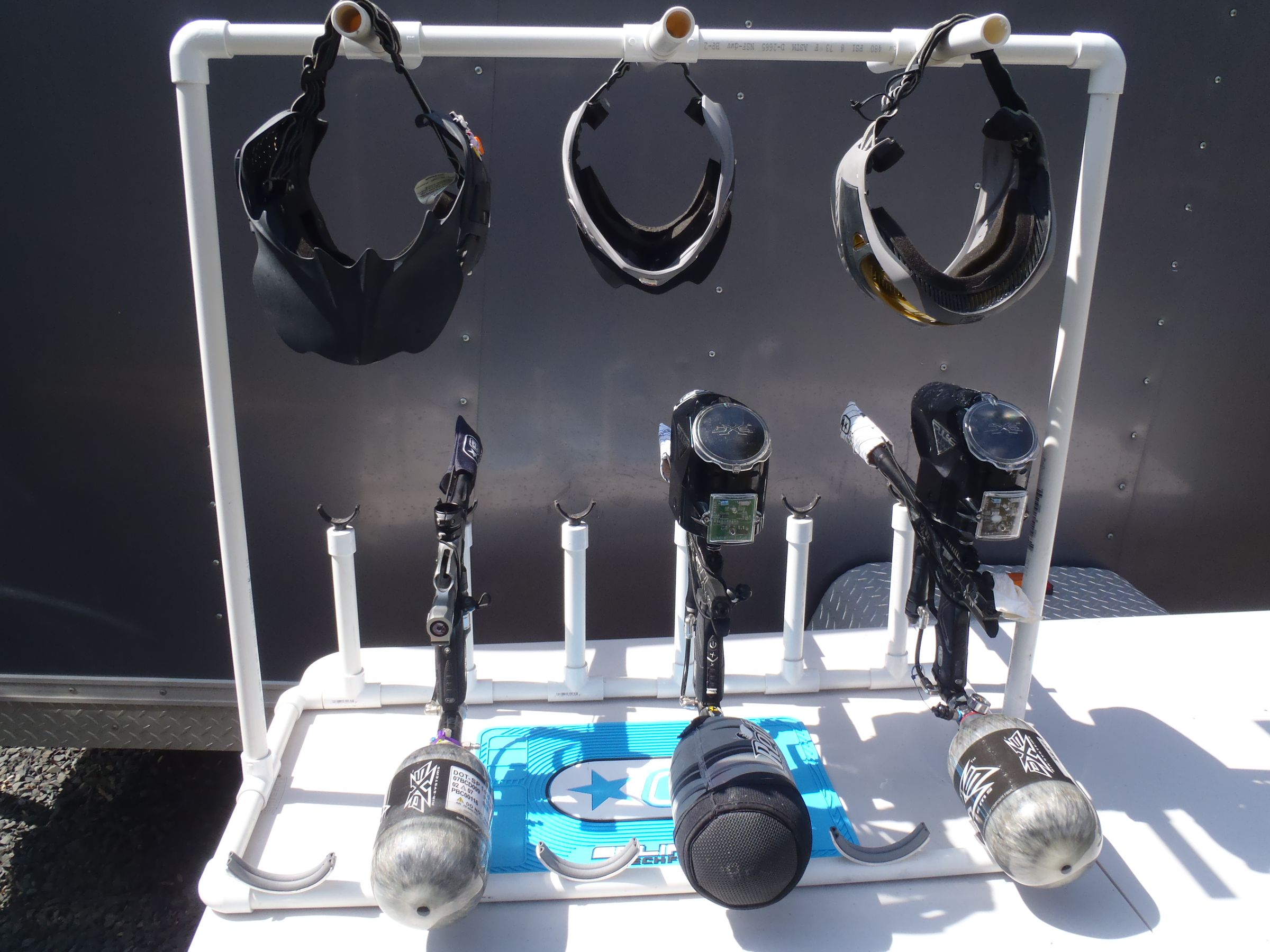 6 Player Paintball Gun and Mask Rack 8 Steps Instructables